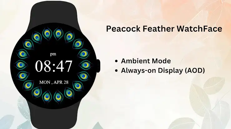 Peacock Feather Watch Face screenshot 8