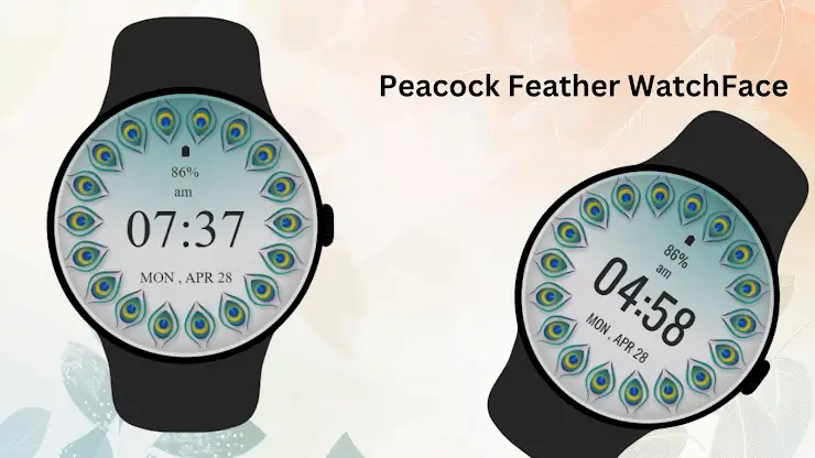 Peacock Feather Watch Face screenshot 2
