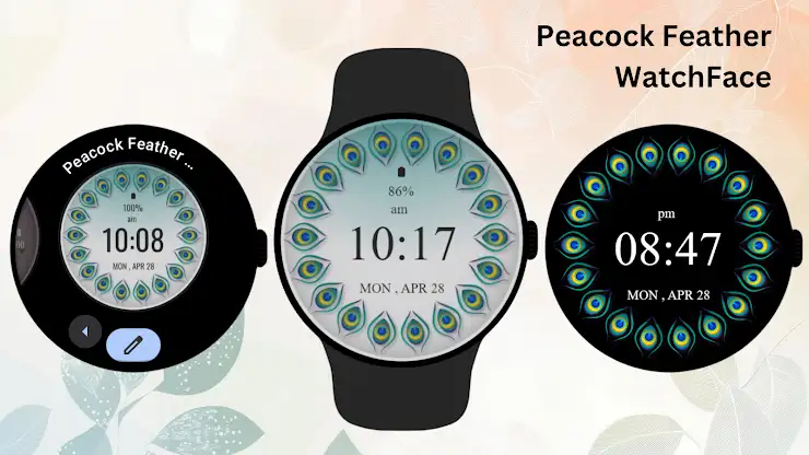 Peacock Feather Watch Face screenshot 3