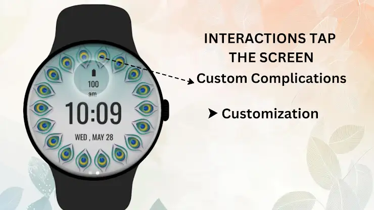 Peacock Feather Watch Face screenshot 5