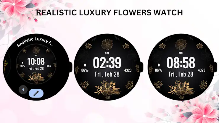 Realistic Luxury Flowers Watch screenshot 3