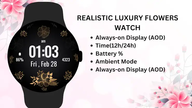 Realistic Luxury Flowers Watch screenshot 8