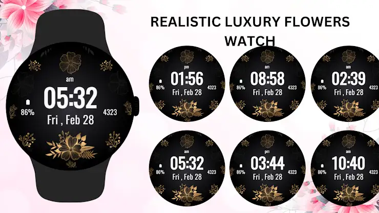 Realistic Luxury Flowers Watch screenshot 6