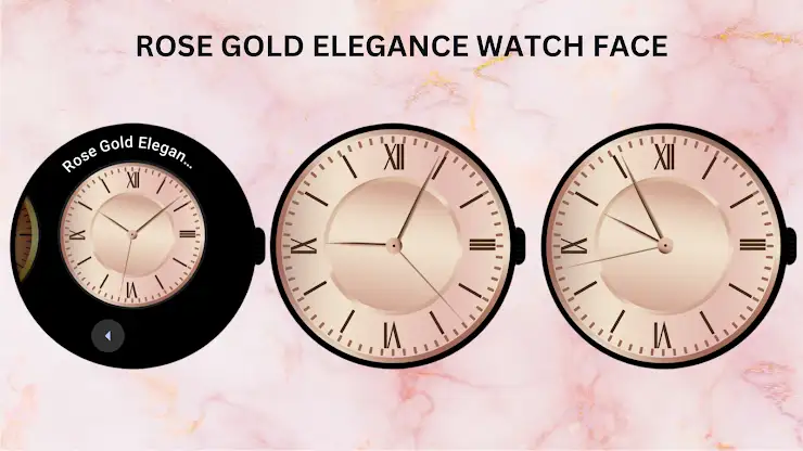 Rose Gold Elegance Watch Face screenshot 3