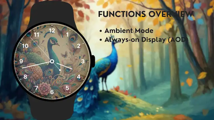 Royal Peacock Watch Face screenshot 5