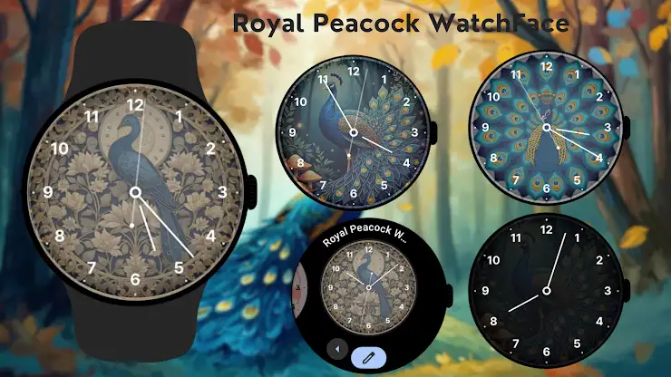 Royal Peacock Watch Face screenshot 6