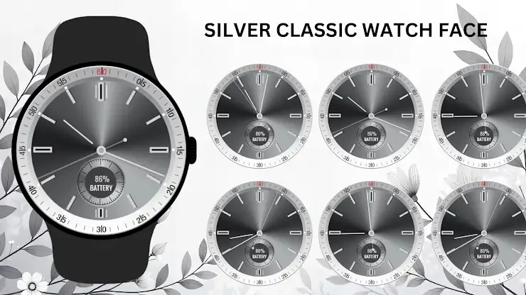Silver Classic Watch Face screenshot 6