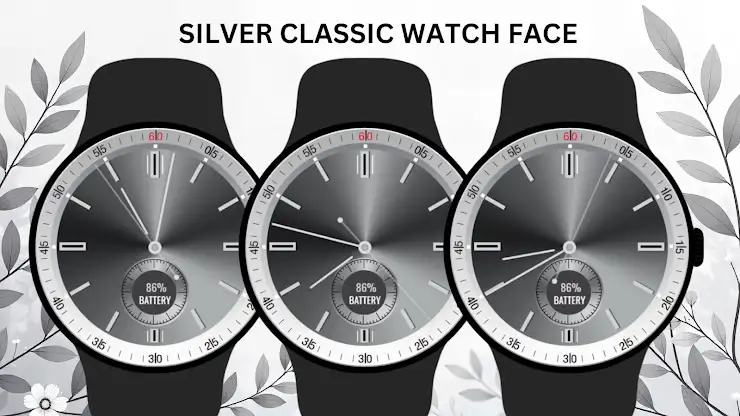 Silver Classic Watch Face screenshot 7