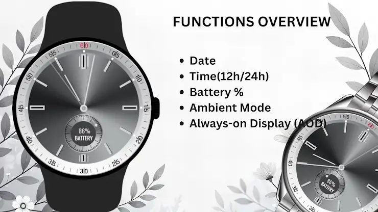 Silver Classic Watch Face screenshot 5