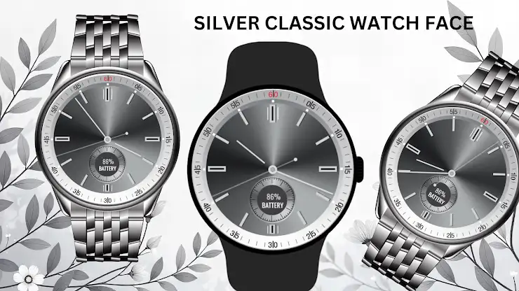 Silver Classic Watch Face screenshot 2