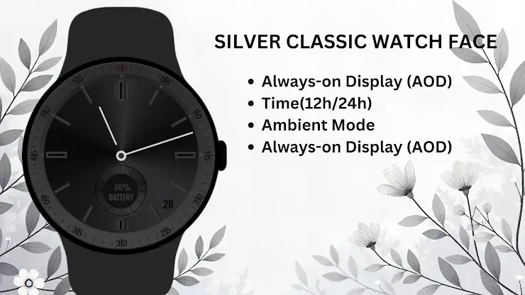 Silver Classic Watch Face screenshot 8