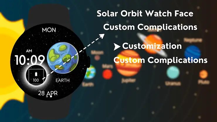 Solar Orbit Watch Face screenshot 4