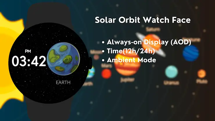 Solar Orbit Watch Face screenshot 8