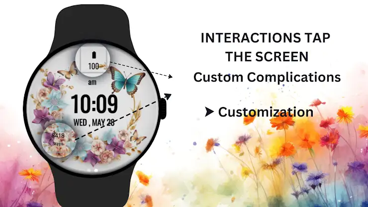 Spring Butterfly Watch Face screenshot 5