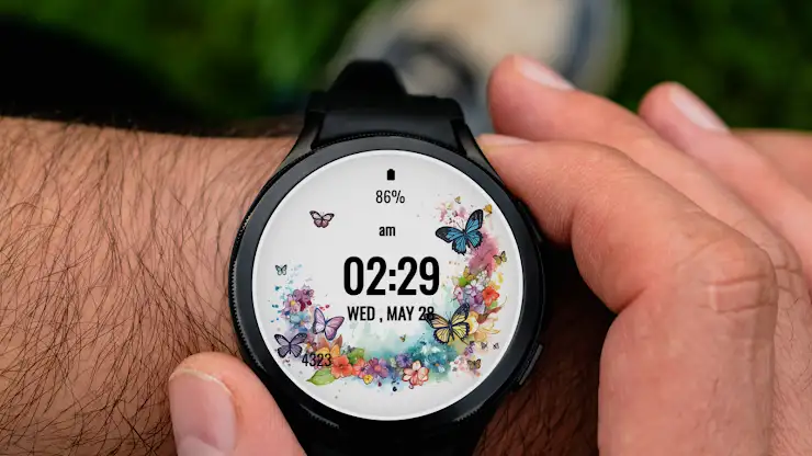 Spring Butterfly Watch Face screenshot 1