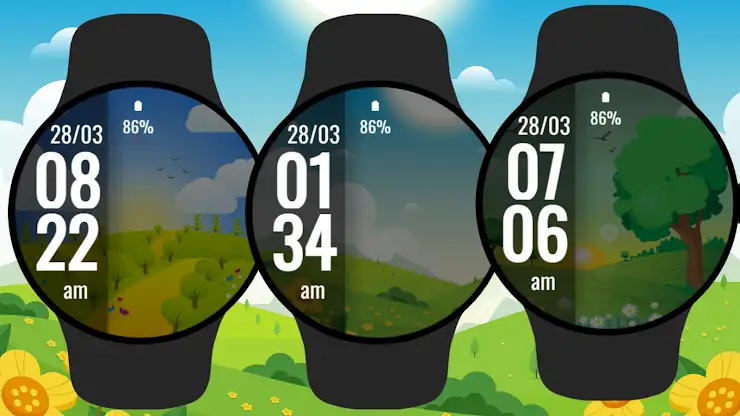 Spring Sunrise Digital Watch screenshot 4