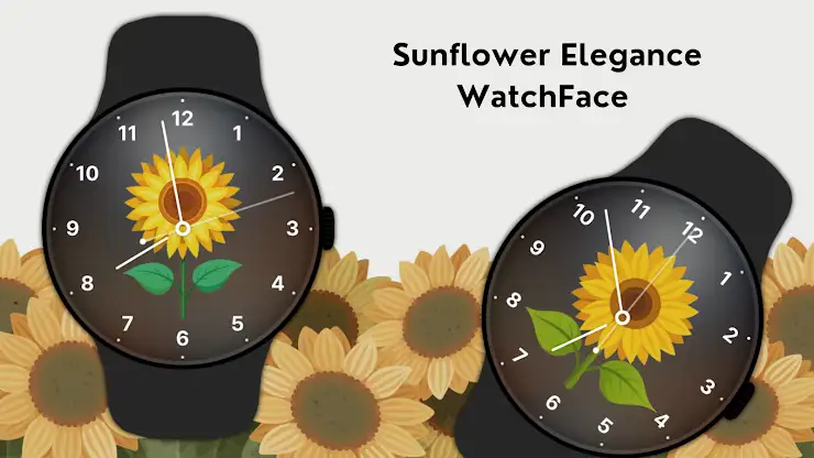 Sunflower Elegance WatchFace screenshot 2