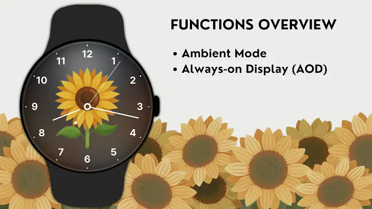 Sunflower Elegance WatchFace screenshot 5