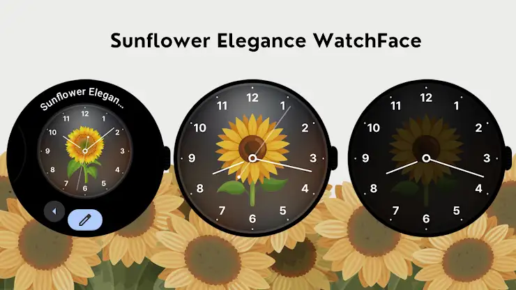 Sunflower Elegance WatchFace screenshot 3