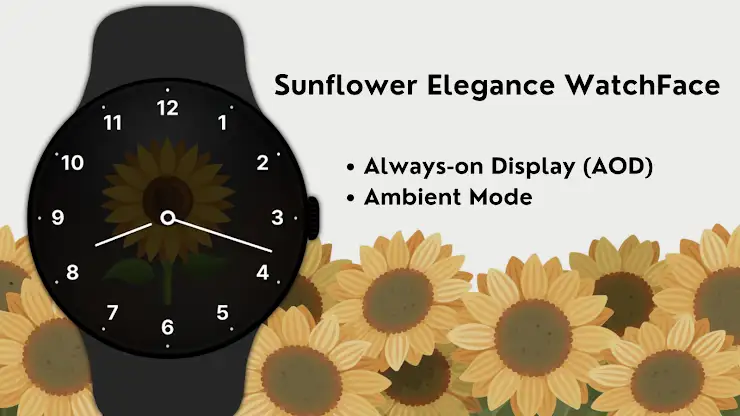Sunflower Elegance WatchFace screenshot 7