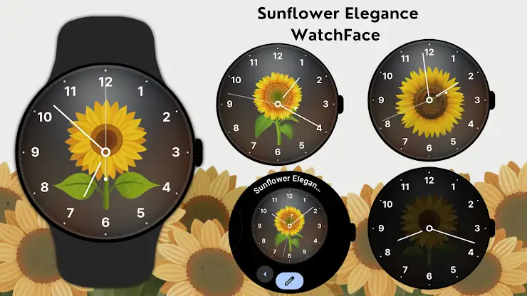 Sunflower Elegance WatchFace screenshot 6