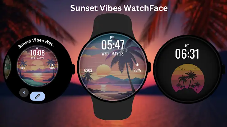 Sunset Vibes WatchFace screenshot 3