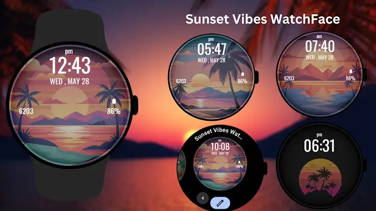 Sunset Vibes WatchFace screenshot 7