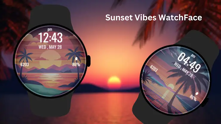 Sunset Vibes WatchFace screenshot 2