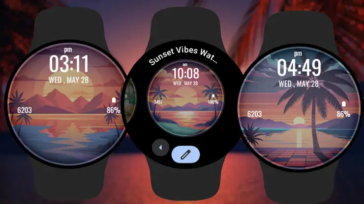 Sunset Vibes WatchFace screenshot 4