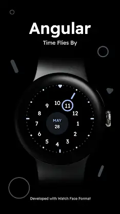 Angular - Minimal Watch Face screenshot 1