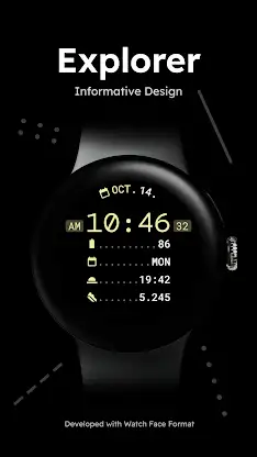 Explorer - Digital Watch Face screenshot 1