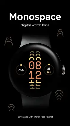Monospace - Digital Watch Face screenshot 1