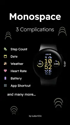Monospace - Digital Watch Face screenshot 4