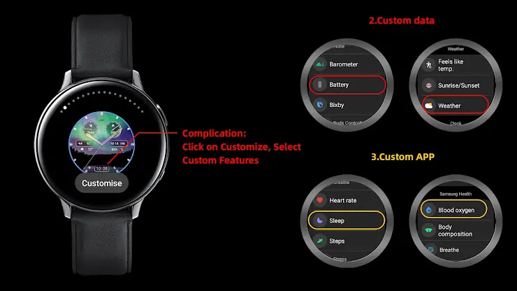 ZKin Watch Face Aurora Quartz screenshot 2