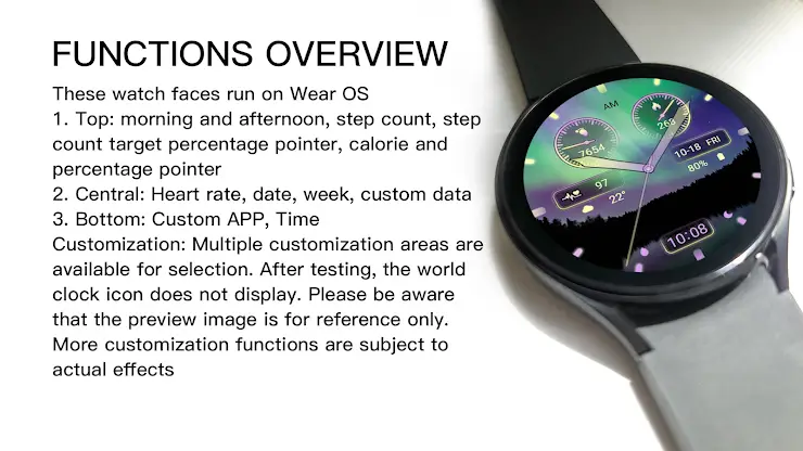 ZKin Watch Face Aurora Quartz screenshot 3