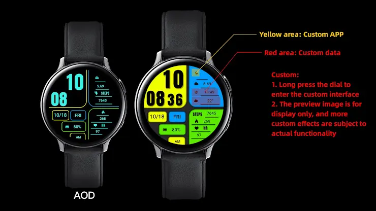 Big color blocks For Wear OS screenshot 1