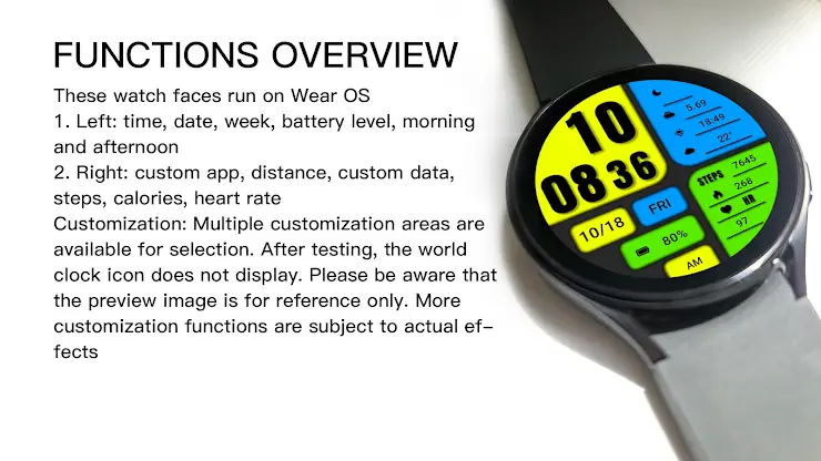 Big color blocks For Wear OS screenshot 3