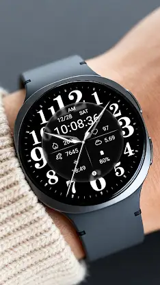 Black Shine Quartz For Wear OS screenshot 7