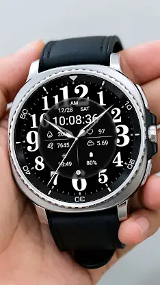 Black Shine Quartz For Wear OS screenshot 3