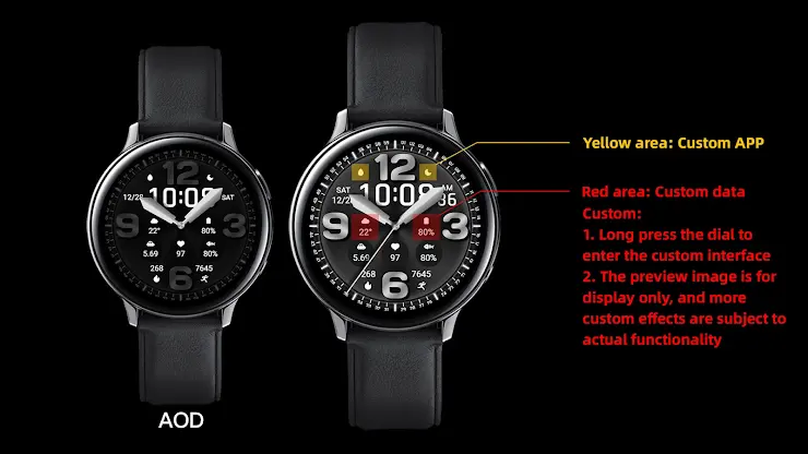 Black Shiny Quartz For Wear OS screenshot 1
