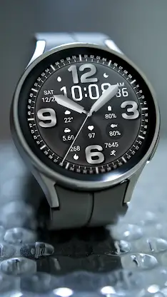 Black Shiny Quartz For Wear OS screenshot 6