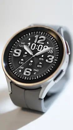 Black Shiny Quartz For Wear OS screenshot 5