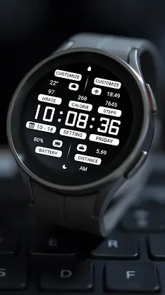 ZKin Watch Black White Message screenshot 6