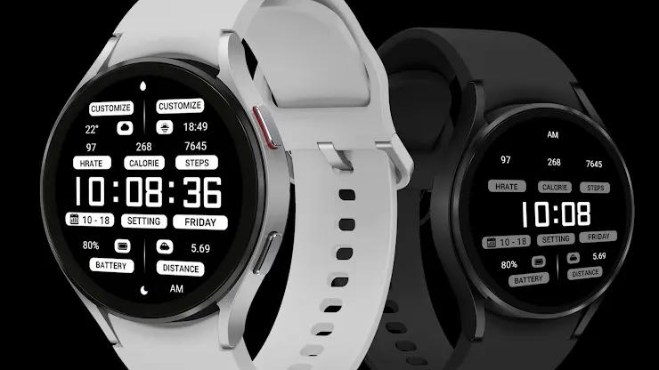 ZKin Watch Black White Message screenshot 1