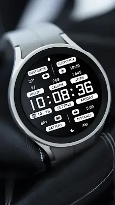 ZKin Watch Black White Message screenshot 2