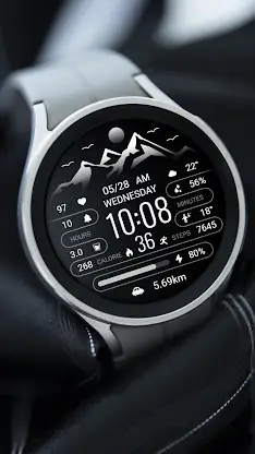 Black White Mountain ZKinWatch screenshot 2