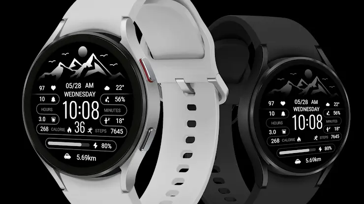 Black White Mountain ZKinWatch screenshot 1