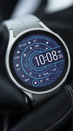 ZKin Watch Face Blue Firefly screenshot 2