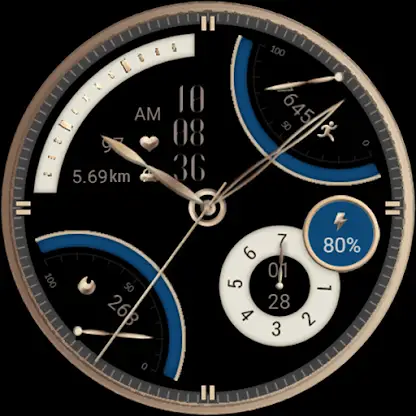 ZKin Watch Face Blue Quartz screenshot 7