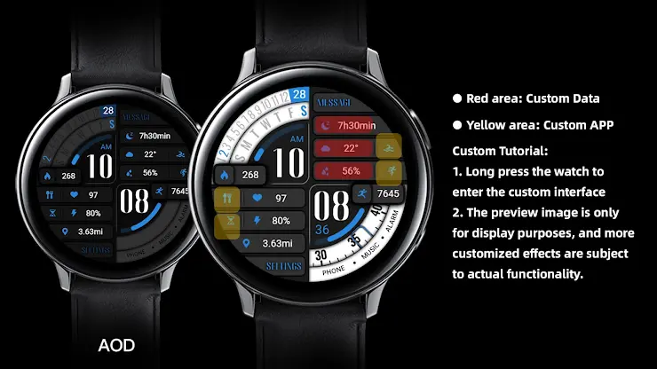 Blue Text Diagonal ZKin Watch screenshot 4